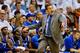 CHAPEL HILL, NC - DECEMBER 14: Coach John Calipari of the Kentucky Wildcats complains to the officials during a loss to the North Carolina Tar Heels during play at the Dean Smith Center on December 14, 2013 in Chapel Hill, North Carolina. North Carolina won 82-77. (Photo by Grant Halverson/Getty Images)