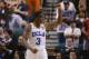 March 15, 2013; Las Vegas, NV, USA; UCLA Bruins guard Jordan Adams (3) celebrates after the game against the Arizona Wildcats in the semifinal round of the Pac 12 tournament at the MGM Grand Garden Arena. UCLA defeated Arizona 66-64. Mandatory Credit: Kyle Terada-USA TODAY Sports