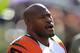 Nov 10, 2013; Baltimore, MD, USA; Cincinnati Bengals linebacker James Harrison (92) warms up prior to the game against the Baltimore Ravens at M&T Bank Stadium. Mandatory Credit: Mitch Stringer-USA TODAY Sports