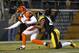 PITTSBURGH, PA - DECEMBER 15: Will Allen #20 of the Pittsburgh Steelers tackles Kevin Huber #10 of the Cincinnati Bengals during the game on December 15, 2013 at Heinz Field in Pittsburgh, Pennsylvania. (Photo by Justin K. Aller/Getty Images)