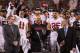 TEMPE, AZ - DECEMBER 07: Head coach David Shaw of the Stanford Cardinal celebrates with teammates and roses after defeating the Arizona State Sun Devils 38-14 in Pac 12 Championship game at Sun Devil Stadium on December 7, 2013 in Tempe, Arizona. (Photo by Christian Petersen/Getty Images)