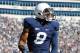 Nov 17, 2012; University Park, PA, USA; Penn State Nittany Lions wide receiver Allen Robinson (8) reacts after scoring a touchdown during the first quarter against the Indiana Hoosiers at Beaver Stadium. Mandatory Credit: Rich Barnes-USA TODAY Sports