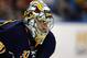 Dec 10, 2013; Buffalo, NY, USA; Buffalo Sabres goalie Ryan Miller (30) against the Ottawa Senators at First Niagara Center. Buffalo beats Ottawa 2 to 1 in a shootout. Mandatory Credit: Timothy T. Ludwig-USA TODAY Sports