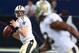 ST. LOUIS, MO - DECEMBER 15: Drew Brees #9 of the New Orleans Saints passes against the St. Louis Rams at the Edward Jones Dome on December 15, 2013 in St. Louis, Missouri. The Rams beat the Saints 27-16. (Photo by Dilip Vishwanat/Getty Images)