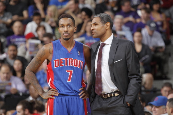 March 29, 2014: Detroit Pistons guard Brandon Jennings (7) in action during  the NBA game between the Detroit Pistons and the Philadelphia 76ers at the  Wells Fargo Center in Philadelphia, Pennsylvania. The