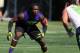 Jul 2, 2013; Beaverton, OR, USA; Clifton Garrett (14) drops back in coverage during the Nike 7on7 pool play at Nike World Headquarters in Beaverton, Oregon on Tuesday July, 2, 2013. Mandatory Credit: Steve Dykes-USA TODAY Sports