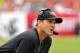 TAMPA, FL - DECEMBER 15: Coach Jim Harbaugh of the San Francisco 49ers watches play against the Tampa Bay Buccaneers December 15, 2013 at Raymond James Stadium in Tampa, Florida. The 49ers won 33 - 14. (Photo by Al Messerschmidt/Getty Images)