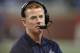 DETROIT, MI - OCTOBER 27: Head coach Jason Garrett looks on while playing the Detroit Lions at Ford Field on October 27, 2013 in Detroit, Michigan. Detroit won the game 31-30. (Photo by Gregory Shamus/Getty Images)