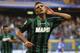 Domenico Berardi celebrates one of his three goals against Sampdoria. The talented youngster will be a Juventus player as early as next year.