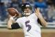 DETROIT, MI - DECEMBER 16: Quarterback Joe Flacco #5 of the Baltimore Ravens warms up prior to the game against the Detroit Lions at Ford Field on December 16, 2013 in Detroit, Michigan. (Photo by Jason Miller/Getty Images)