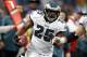 Dec 15, 2013; Minneapolis, MN, USA; Philadelphia Eagles running back LeSean McCoy (25) catches a pass against the Minnesota Vikings in the second quarter at Mall of America Field at H.H.H. Metrodome. The Vikings win 48-30. Mandatory Credit: Bruce Kluckhohn-USA TODAY Sports