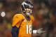 Dec 12, 2013; Denver, CO, USA; Denver Broncos quarterback Peyton Manning (18) reacts during the second half against the San Diego Chargers at Sports Authority Field at Mile High. The Chargers won 27-20. Mandatory Credit: Chris Humphreys-USA TODAY Sports