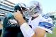 PHILADELPHIA, PA - OCTOBER 20: Tony Romo #9 of the Dallas Cowboys talks with Matt Barkley #2 of the Philadelphia Eagles after the game on October 20, 2013 at Lincoln Financial Field in Philadelphia, Pennslyvania.The Dallas Cowboys defeated the Philadelphia Eagles 17-3. (Photo by Elsa/Getty Images)