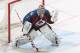 DENVER, CO - DECEMBER 16: Goaltender Semyon Varlamov #1 of the Colorado Avalanche watches the puck in a game against the Dallas Stars at the Pepsi Center on December 16, 2013 in Denver, Colorado. (Photo by Michael Martin/NHLI via Getty Images)