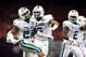 Dec 21, 2013; New Orleans, LA, USA; Tulane Green Wave cornerback Jordan Sullen (22) celebrates with teammate Lorenzo Doss (6) after a second quarter interception against the Louisiana-Lafayette Ragin Cajuns in the R&L Carriers New Orleans Bowl at the Mercedes-Benz Superdome. Mandatory Credit: Chuck Cook-USA TODAY Sports