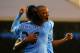 LONDON, ENGLAND - DECEMBER 21: Vincent Kompany of Manchester City celebrates scoring their second goal with Martin Demichelis of Manchester City during the Barclays Premier League match between Fulham and Manchester City at Craven Cottage on December 21, 2013 in London, England. (Photo by Clive Rose/Getty Images)