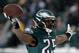 PHILADELPHIA, PA - DECEMBER 08: LeSean McCoy #25 of the Philadelphia Eagles celebrates his touchdown in the fourth quarter against the Detroit Lions on December 8, 2013 at Lincoln Financial Field in Philadelphia, Pennsylvania.The Philadelphia Eagles defeated the Detroit Lions 34-20. (Photo by Elsa/Getty Images)