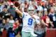 LANDOVER, MD - DECEMBER 22: Tony Romo #9 of the Dallas Cowboys throws a pass in the first quarter against the Washington Redskins at FedExField on December 22, 2013 in Landover, Maryland. (Photo by Greg Fiume/Getty Images)