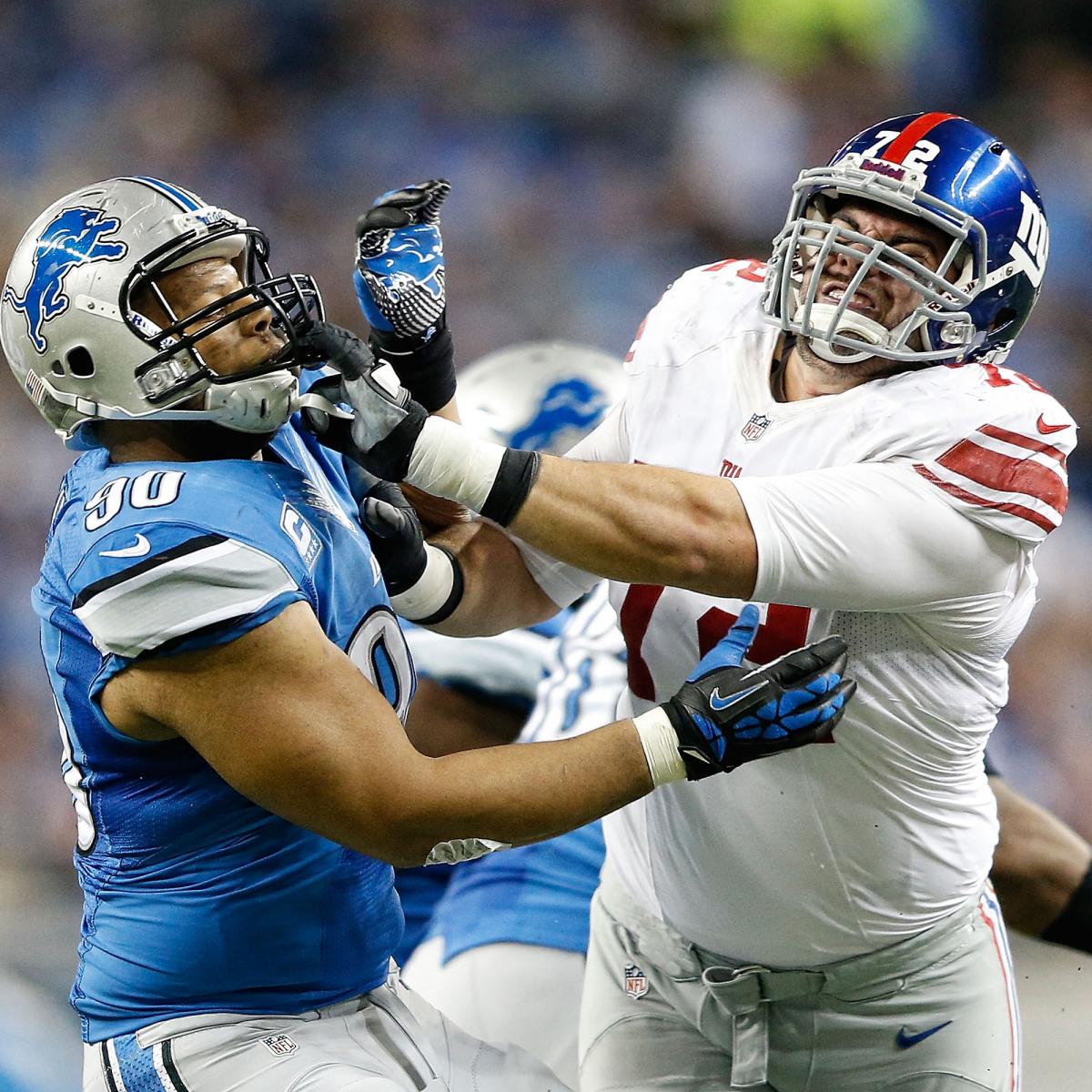 New York Giants vs. Detroit Lions Full Lions Report Card for Every