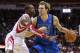 Nov 1, 2013; Houston, TX, USA; Dallas Mavericks power forward Dirk Nowitzki (41) drives the ball during the third quarter as Houston Rockets center Dwight Howard (12) defends at Toyota Center. Mandatory Credit: Troy Taormina-USA TODAY Sports