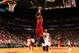 MIAMI, FL - DECEMBER 23: LeBron James #6 of the Miami Heat rises for a dunk against the Atlanta Hawks on December 23, 2013 at American Airlines Arena in Miami, Florida. NOTE TO USER: User expressly acknowledges and agrees that, by downloading and/or using this photograph, user is consenting to the terms and conditions of the Getty Images License Agreement. Mandatory copyright notice: Copyright NBAE 2013 (Photo by Issac Baldizon/NBAE via Getty Images)