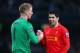 MANCHESTER, ENGLAND - FEBRUARY 03: Joe Hart of Manchester City and Luis Suarez of Liverpool shake hands at the end of the Barclays Premier League match between Manchester City and Liverpool at the Etihad Stadium on February 3, 2013 in Manchester, England. (Photo by Alex Livesey/Getty Images)
