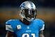 Nov 24, 2013; Detroit, MI, USA; Detroit Lions wide receiver Calvin Johnson (81) warms up before the game against the Tampa Bay Buccaneers at Ford Field. Mandatory Credit: Tim Fuller-USA TODAY Sports
