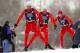 STEAMBOAT SPRINGS, CO - DECEMBER 23: (L-R) Johnny Spillane leads Billy Demong, third place, and Todd Lodwick, second place, during the cross country portion of the event as he won the Nordic Combined US Olympic Trials at Howelson Hill on December 23, 2009 in Steamboat Springs, Colorado. (Photo by Doug Pensinger/Getty Images)