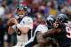 HOUSTON, TX - DECEMBER 22: Peyton Manning #18 of the Denver Broncos drops back to pass during the second half of the game against the Houston Texans at Reliant Stadium on December 22, 2013 in Houston, Texas. (Photo by Scott Halleran/Getty Images)