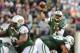 EAST RUTHERFORD, NJ - DECEMBER 22: Quarterback Geno Smith #7 of the New York Jets throws a pass in the second half against the Cleveland Browns at MetLife Stadium on December 22, 2013 in East Rutherford, New Jersey. (Photo by Ron Antonelli/Getty Images)
