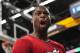 December 25, 2013; Los Angeles, CA, USA; Miami Heat shooting guard Dwyane Wade (3) reacts after small forward LeBron James (6) dunks to score a basket against the Los Angeles Lakers during the first half at Staples Center. Mandatory Credit: Gary A. Vasquez-USA TODAY Sports