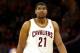 CLEVELAND, OH - DECEMBER 26: Andrew Bynum #21 of the Cleveland Cavaliers looks on during the game against the Atlanta Hawks at Quicken Loans Arena on December 26, 2013 in Cleveland, Ohio. NOTE TO USER: User expressly acknowledges and agrees that, by downloading and/or using this photograph, user is consenting to the terms and conditions of the Getty Images License Agreement. (Photo by Mike Lawrie/Getty Images)