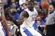 Dec 28, 2013; Lexington, KY, USA; Kentucky Wildcats forward Julius Randle (30) dribbles the ball against the Louisville Cardinals at Rupp Arena. Kentucky defeated Louisville 73-66. Mandatory Credit: Mark Zerof-USA TODAY Sports