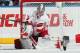 UNIONDALE, NY - NOVEMBER 29: Jimmy Howard #35 of the Detroit Red Wings tends net against the New York Islanders at the Nassau Veterans Memorial Coliseum on November 29, 2013 in Uniondale, New York. The Red Wings defeated the Islanders 5-0. (Photo by Bruce Bennett/Getty Images)