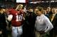 TUSCALOOSA, AL - NOVEMBER 09: CBS Sports reporter Tracy Wolfson interviews head coach Nick Saban and AJ McCarron #10 of the Alabama Crimson Tide after their 38-17 win over the LSU Tigers at Bryant-Denny Stadium on November 9, 2013 in Tuscaloosa, Alabama. (Photo by Kevin C. Cox/Getty Images)