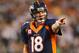 ARLINGTON, TX - OCTOBER 06: Peyton Manning #18 of the Denver Broncos at AT&T Stadium on October 6, 2013 in Arlington, Texas. (Photo by Ronald Martinez/Getty Images)