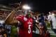 Dec 28, 2013; Orlando, FL, USA; Louisville Cardinals quarterback Teddy Bridgewater (5) celebrates after the Russell Athletic Bowl against the Miami Hurricanes at Florida Citrus Bowl Stadium. Mandatory Credit: David Manning-USA TODAY Sports