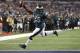 Dec 29, 2013; Arlington, TX, USA; Philadelphia Eagles running back LeSean McCoy (25) scores a second quarter touchdown against the Dallas Cowboys at AT&T Stadium. Mandatory Credit: Matthew Emmons-USA TODAY Sports