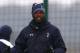ENFIELD, ENGLAND - FEBRUARY 13: Emmanuel Adebayor of Tottenham Hotspur warms up during a Tottenham Hotspur training session ahead of thier UEFA Cup round of 32 match against Lyon on February 13, 2013 in Enfield, England. (Photo by Paul Gilham/Getty Images)