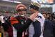 Jan 5, 2014; Cincinnati, OH, USA; Cincinnati Bengals quarterback Andy Dalton (14) and San Diego Chargers quarterback Philip Rivers (17) shake hands after the AFC wild card playoff football game at Paul Brown Stadium. San Diego won 27-10. Mandatory Credit: Pat Lovell-USA TODAY Sports