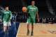DENVER, CO - JANUARY 7: Strength and Conditioning Coach Bryan Doo works with Rajon Rondo #9 of the Boston Celtics prior to the game against the Denver Nuggets on January 7, 2014 at the Pepsi Center in Denver, Colorado. NOTE TO USER: User expressly acknowledges and agrees that, by downloading and/or using this Photograph, user is consenting to the terms and conditions of the Getty Images License Agreement. Mandatory Copyright Notice: Copyright 2014 NBAE (Photo by Garrett W. Ellwood/NBAE via Getty Images)