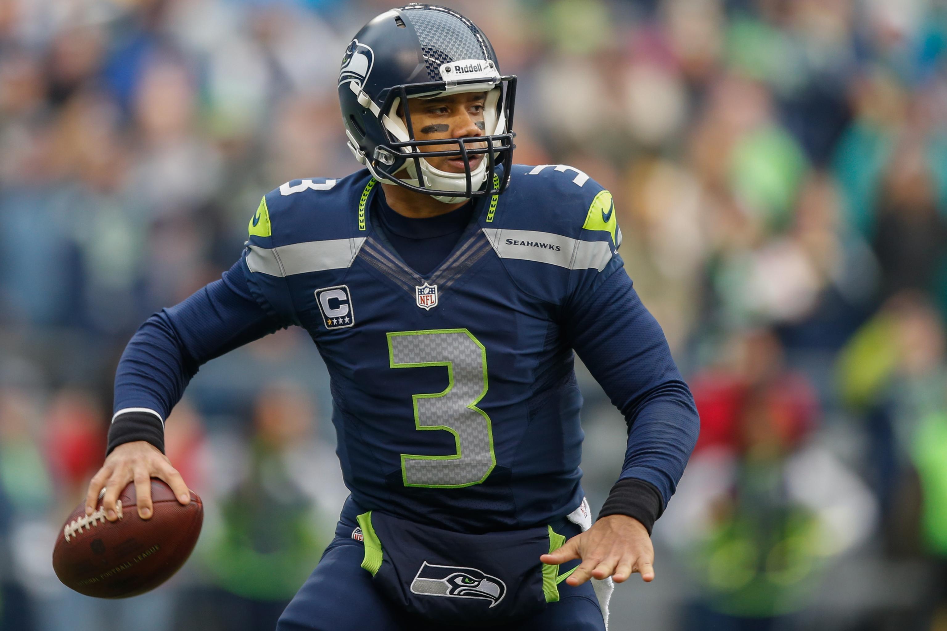 Seattle seahawks quarterback russell wilson hi-res stock