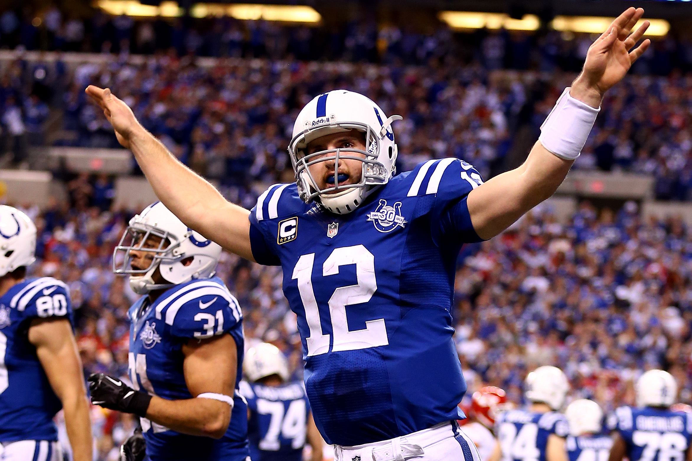 Andrew Luck carries Colts back, but Tom Brady, Patriots finish