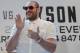 LONDON, ENGLAND - JULY 11: British heavyweight boxer Tyson Fury welcomes David Haye (not pictured) to a press conference to announce their upcoming title fight on July 11, 2013 in London, England. (Photo by Shaun Botterill/Getty Images)