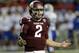 ATLANTA, GA - DECEMBER 31: Quarterback Johnny Manziel #2 of the Texas A&M Aggies argues a call during the the Chick-fil-A Bowl game against the Duke Blue Devils at the Georgia Dome on December 31, 2013 in Atlanta, Georgia. (Photo by Mike Zarrilli/Getty Images)