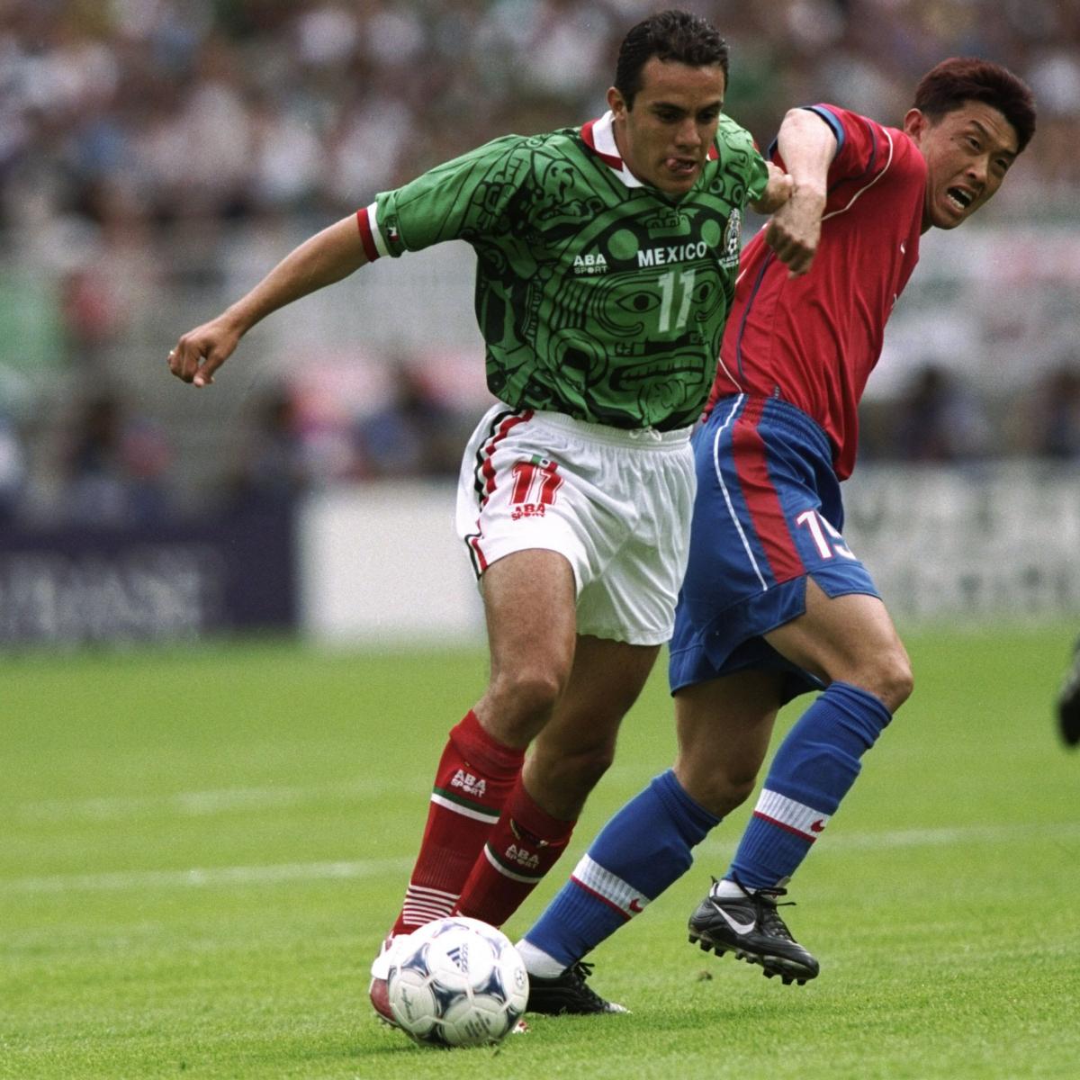 SoccerRega Mexico 1998 Retro Futbol Shirt World Cup, Mexico 1998 Soccer Jersey. Whit Number 15 and Name Hernandez.