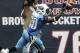 HOUSTON, TX - SEPTEMBER 15: Alterraun Verner #20 of the Tennessee Titans cleebates after making an interception for a touchdown against the Houston Texans at Reliant Stadium on September 15, 2013 in Houston, Texas. (Photo by Bob Levey/Getty Images)