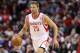 Dec 23, 2013; Houston, TX, USA; Houston Rockets small forward Chandler Parsons (25) brings the ball up the court during the first quarter against the Dallas Mavericks at Toyota Center. Mandatory Credit: Troy Taormina-USA TODAY Sports