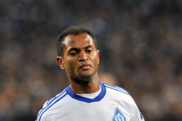 KIEV, UKRAINE - OCTOBER 03:  Raffael of FC Dynamo Kyiv in action during the UEFA Champions League group stage match between FC Dynamo Kyiv and GNK Dinamo Zagreb at the Olimpiyskiy National Sports Complex on October 3, 2012 in Kiev, Ukraine. (Photo by Genya Savilov/EuroFootball/Getty Images)