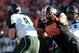 Sep 7, 2013; Corvallis, OR, USA; Oregon State Beavers defensive end Scott Crichton (95) pressures Hawaii Warriors quarterback Taylor Graham (8) at Reser Stadium. Mandatory Credit: Scott Olmos-USA TODAY Sports